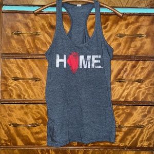 Dark Gray Illinois Home Razorback Tank Top Woman Size Medium
